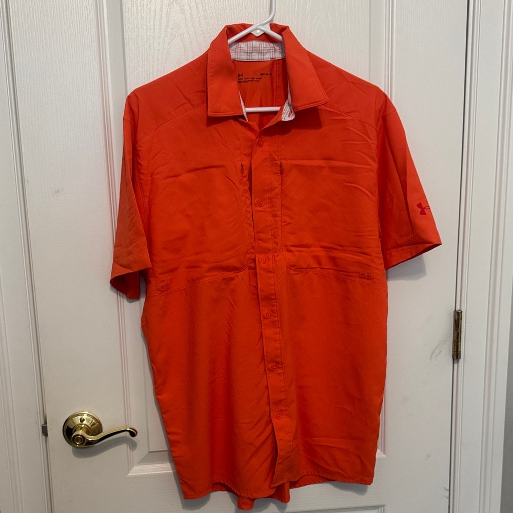 Under Armour Bold Orange Button-Up Shirt